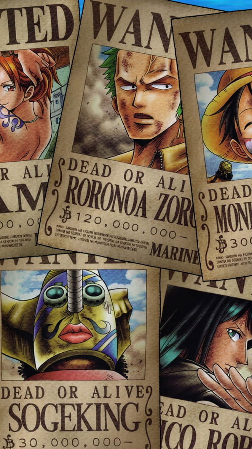 One Piece Wanted Posters, Tony Tony Chopper, Nami, Roronoa Zoro • Pour vous, Luffy Wanted Poster Fond d'écran de téléphone HD