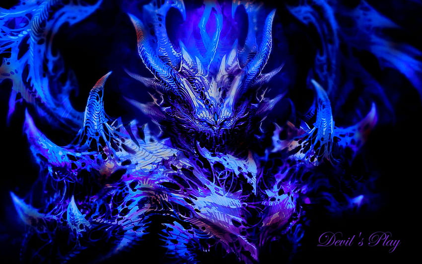 Dark Demon, Blue Evil HD wallpaper