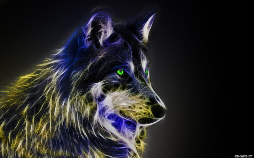 Cool Animal Background Light, Neon Wolf HD wallpaper | Pxfuel