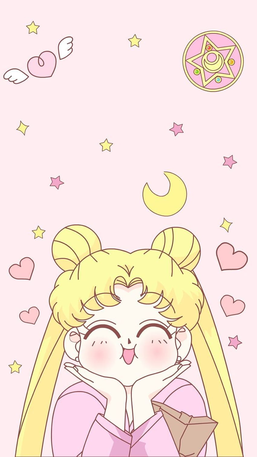 Usagi. Sailor moon, kawaii, estética de sailor moon, dibujo de luna fondo de pantalla del teléfono