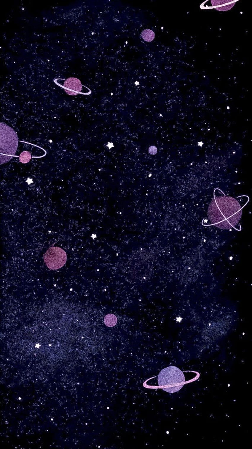 Pastell-Galaxie-Ästhetik, Galaxie-Druck HD-Handy-Hintergrundbild