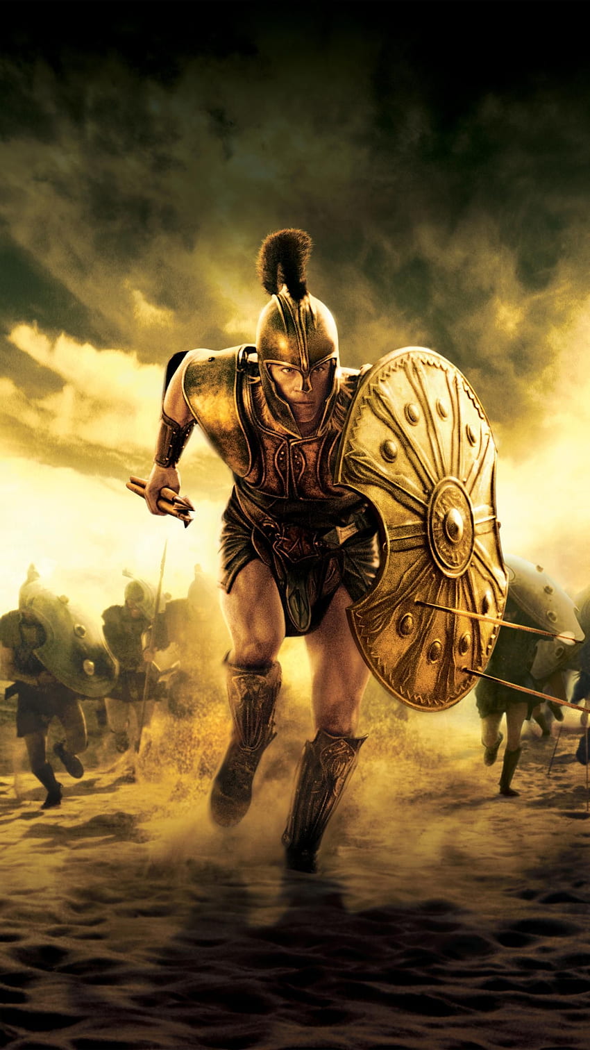 Troy (2004) Telefon . Filmomania. Spartański wojownik, grecki wojownik, tatuaże z mitologii greckiej Tapeta na telefon HD