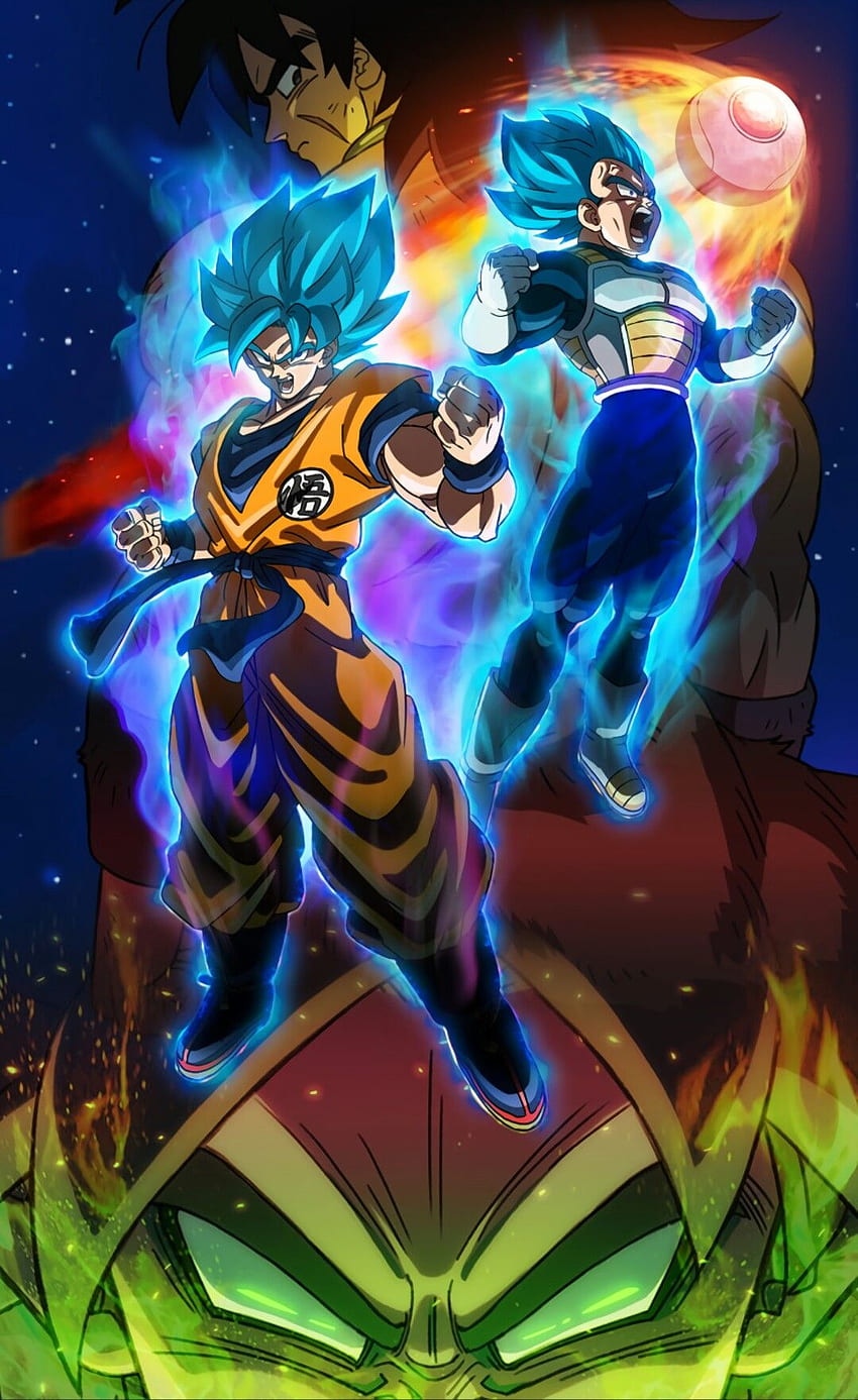Dragon Ball Broly versus Gogeta Blue Poster 12inx18in