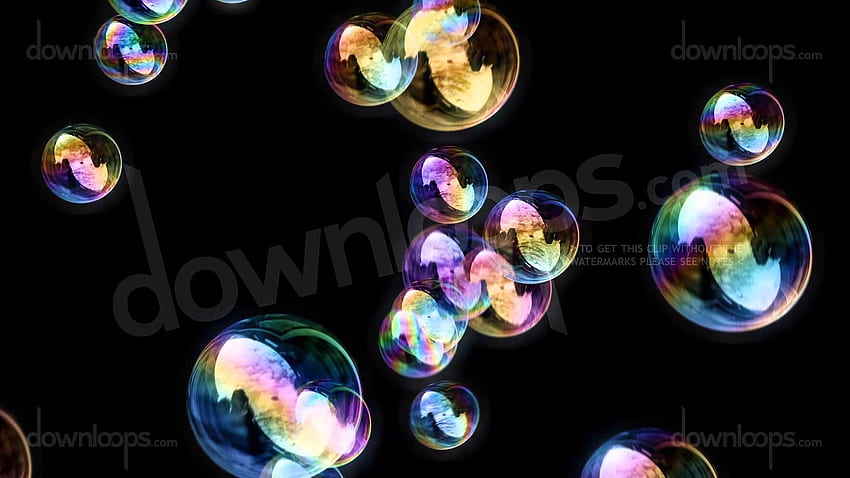 Soap Bubbles - Black Background - Calm Relaxing Motion Background Video Loop - YouTube HD wallpaper