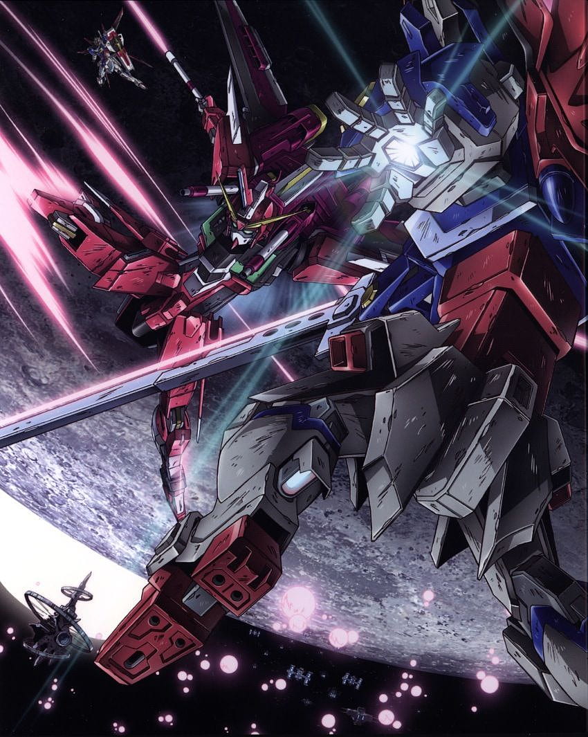 Mobile Suit Gundam SEED Destiny - Justiça Infinita vs Destiny Gundam. Semente de Gundam, Arte Gundam, Gundam Papel de parede de celular HD
