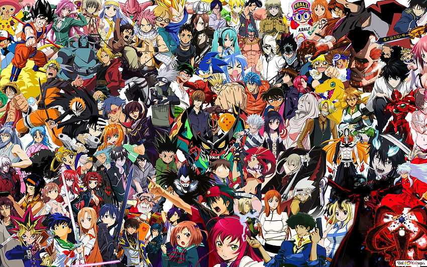 Plakat anime crossover, plakat anime Tapeta HD