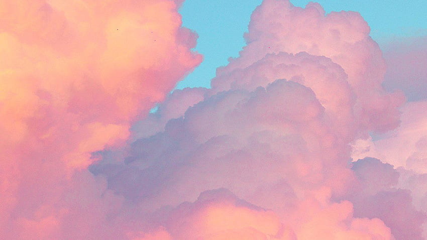 かわいい雲のラップトップ - バット、かわいい審美的なかわいい雲のラップトップの背景 高画質の壁紙