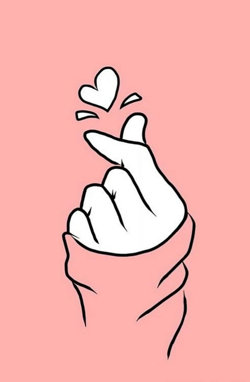 Corazón de dedo, corazón de dedo BTS fondo de pantalla del teléfono
