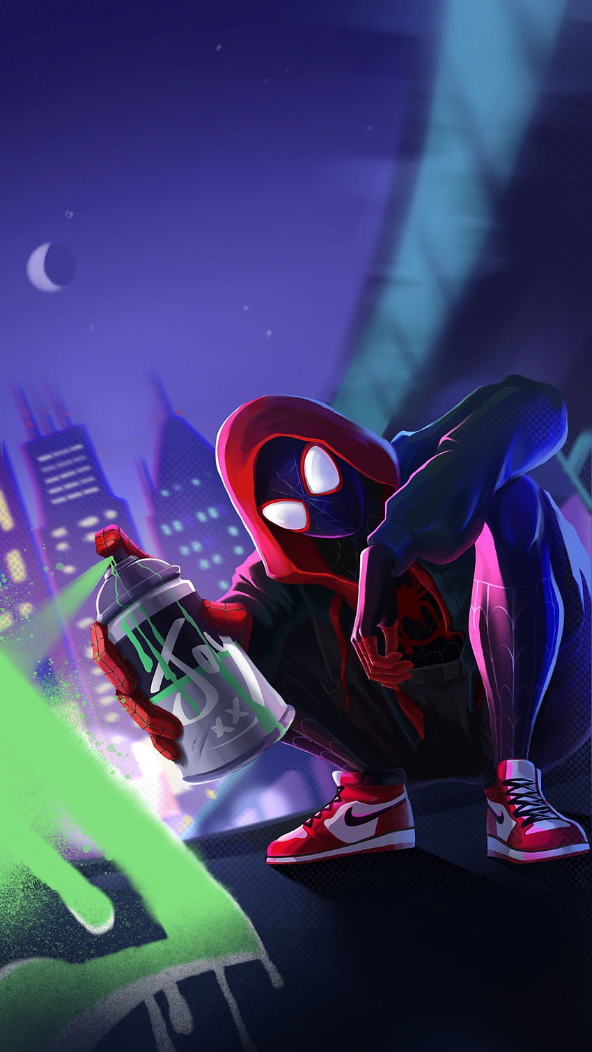 Ultimate Spider Man, Miles Morales Falling HD phone wallpaper
