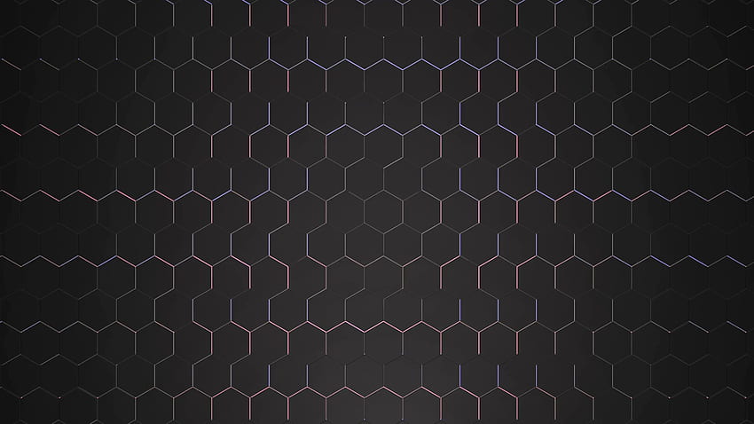 Ruchu ciemne czarne tło siatki szesnastkowej, abstrakcyjne tło. Elegancki i luksusowy dynamiczny styl dla szablonu biznesowego i korporacyjnego Motion Background, Dark Grid Tapeta HD