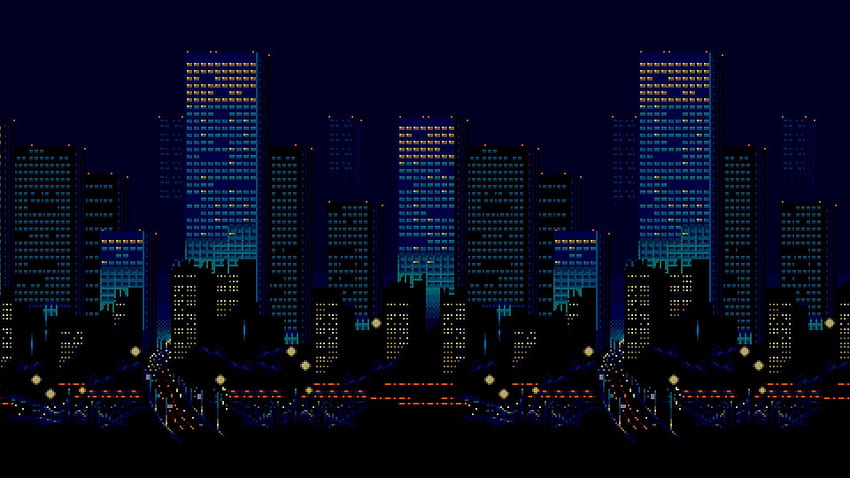 pixel art, 16 bit, Sega, Streets of Rage, Città Sfondo HD