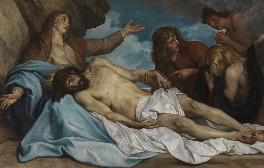 A Lamentação de Cristo, óleo sobre tela, flamengo, pintura barroca papel de parede HD