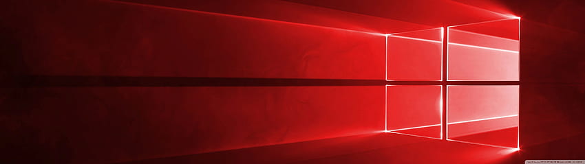 Windows 10 Червен на ултра фон за: и ултраширок и лаптоп: няколко дисплея, двоен и троен монитор: таблет: смартфон, син и червен двоен екран HD тапет