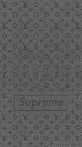 Supreme lv bw, luis vuitton, lv, print, supreme, HD phone wallpaper