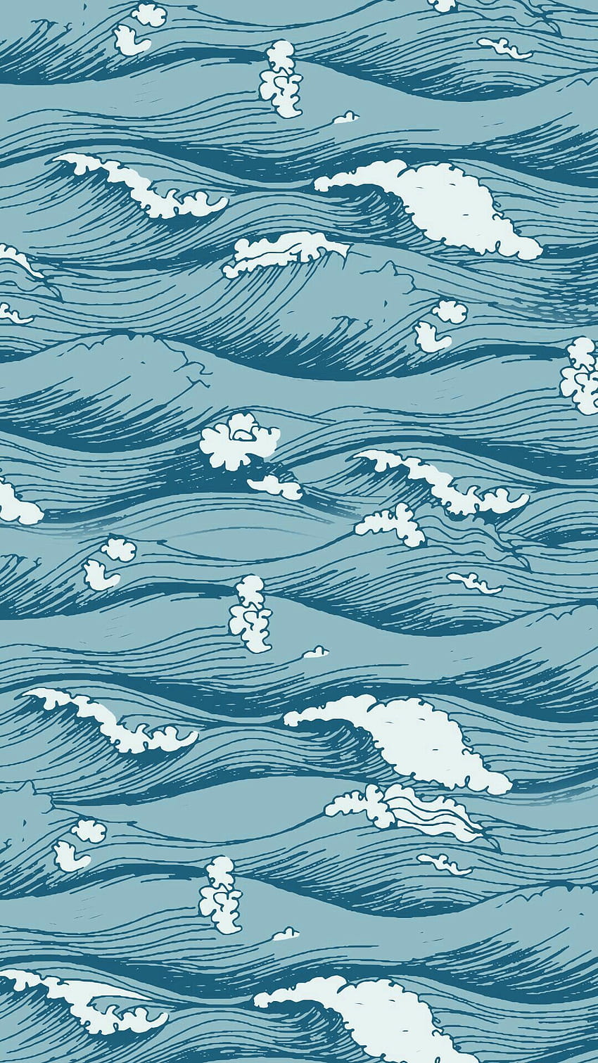 karis on cartas. Waves , Cute background, Aesthetic, Pastel Japanese Wave HD phone wallpaper