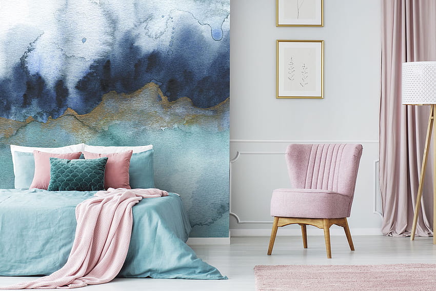 Watercolor For A Dreamy Bedroom 20 Original Ideas Irresistible Designer Modern Luxury Wall