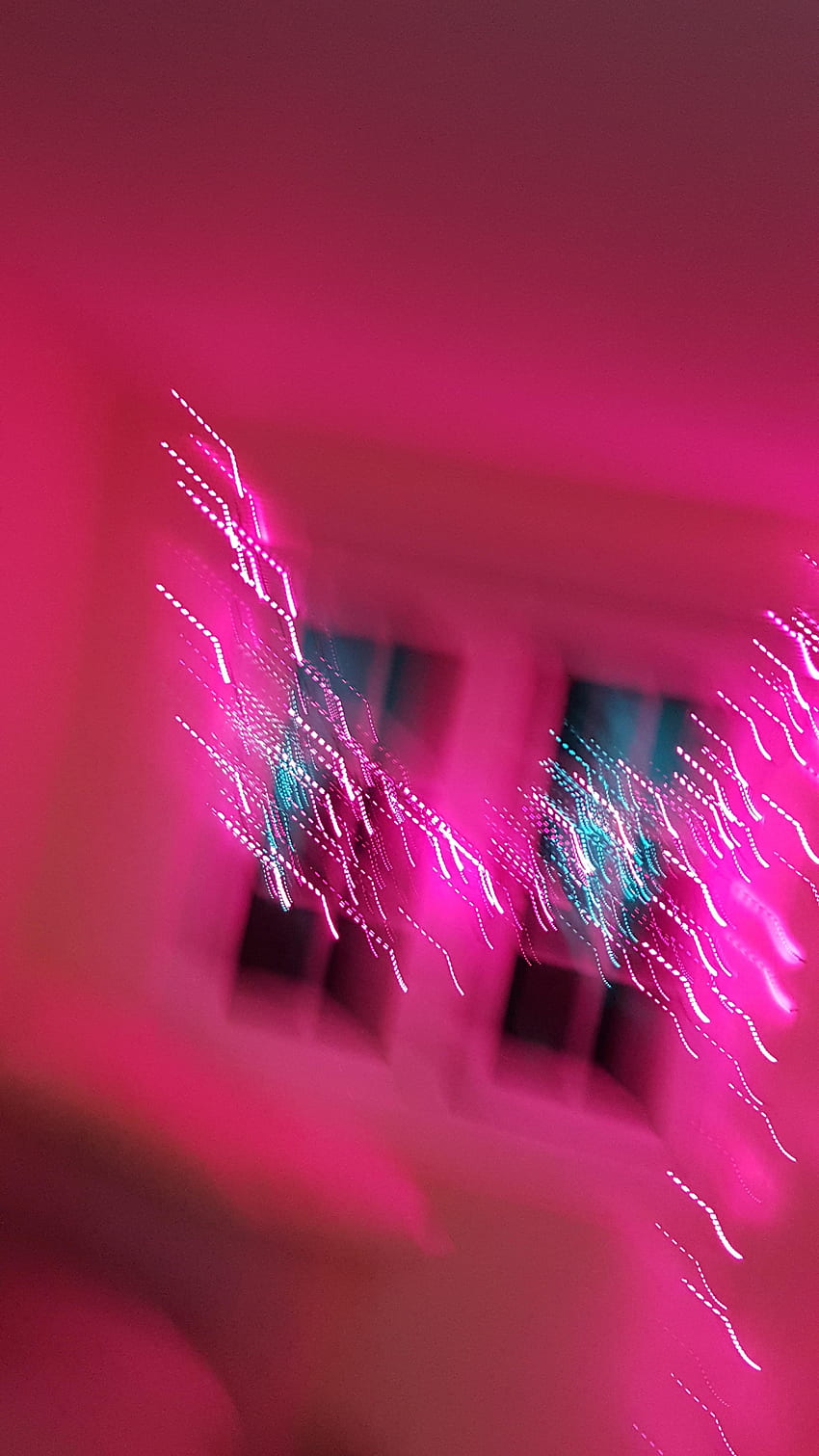 Blurry bedroom fairy lights HD phone wallpaper