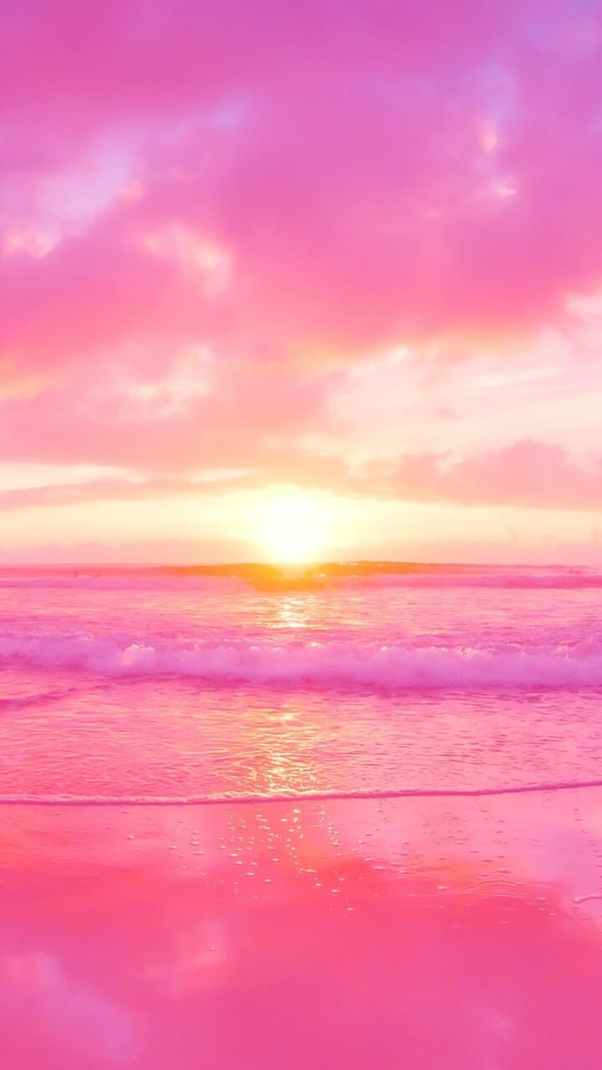 discovered by, Pink Girly Beach HD phone wallpaper