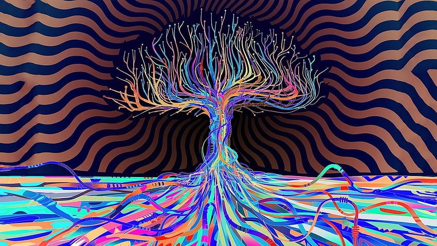 Acid Space, Acid Art HD wallpaper