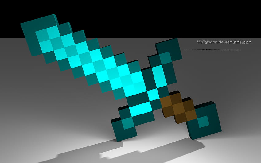 Minecraft Nova Wallpaper Sword + Diamond Steve by zEnderDiamondz