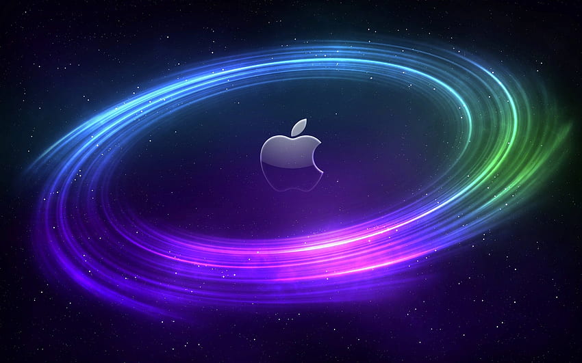 Apple go round the world, color, mac, colrful, beautiful, round, logo, company, magical, apple, computer HD wallpaper