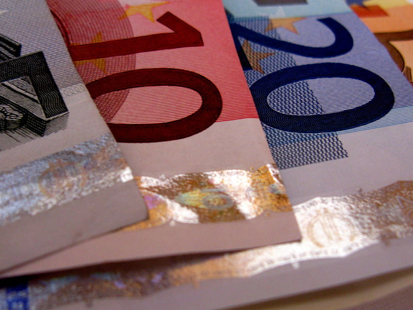 Купища пари, 50 евро, 20 евро, 10 евро, 5 евро HD тапет