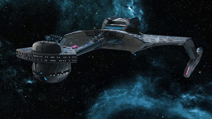 Klingon D7 contre Punic Super Carrier, frégates lourdes stridentes Fond d'écran HD