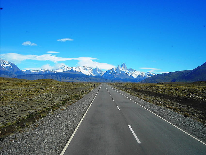 Argentinien. Patagonien. Die Straße nach El Chalten. Die Anden, Patagonia Road HD-Hintergrundbild