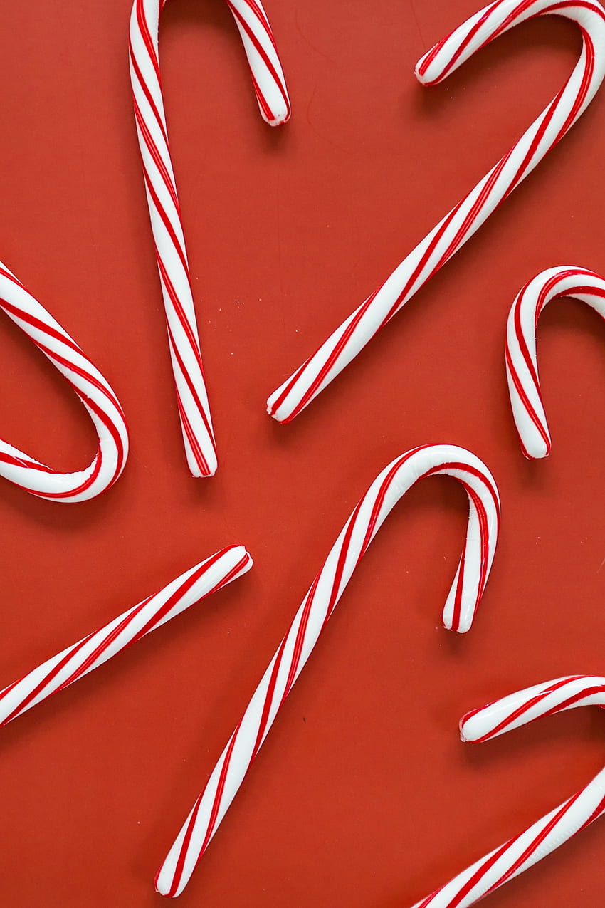 Feiertage, Neujahr, Süßigkeiten, Weihnachten, Zuckerstangen, Karamellstangen HD-Handy-Hintergrundbild