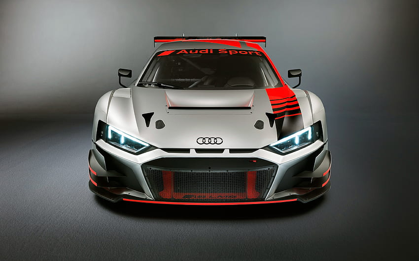 Audi R8 LMS GT3, 2019, coche deportivo, salón del automóvil de París fondo de pantalla