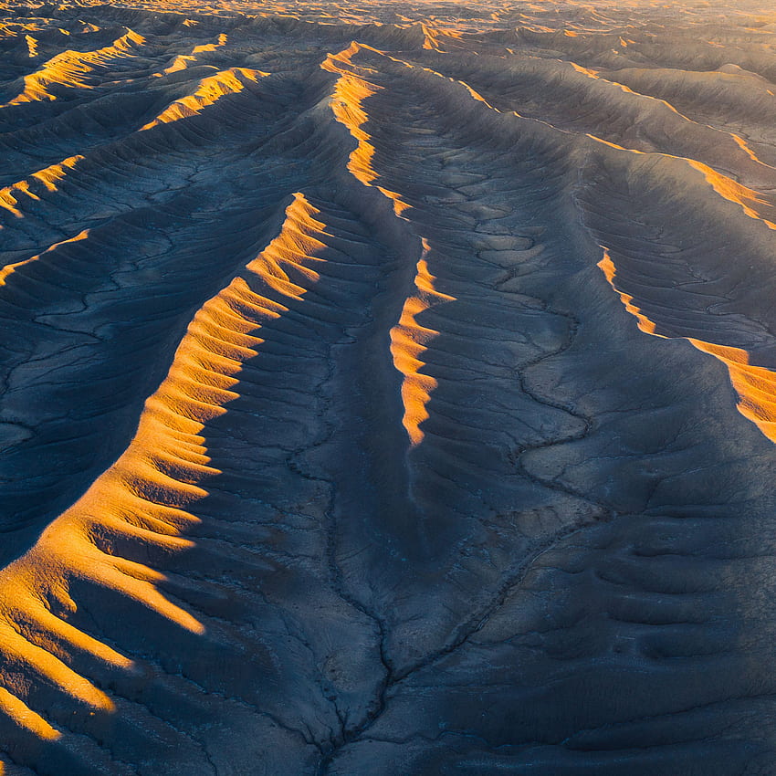 Widok z lotu ptaka z wyświetlacza Utah Desert iPad Pro Retina Tapeta na telefon HD
