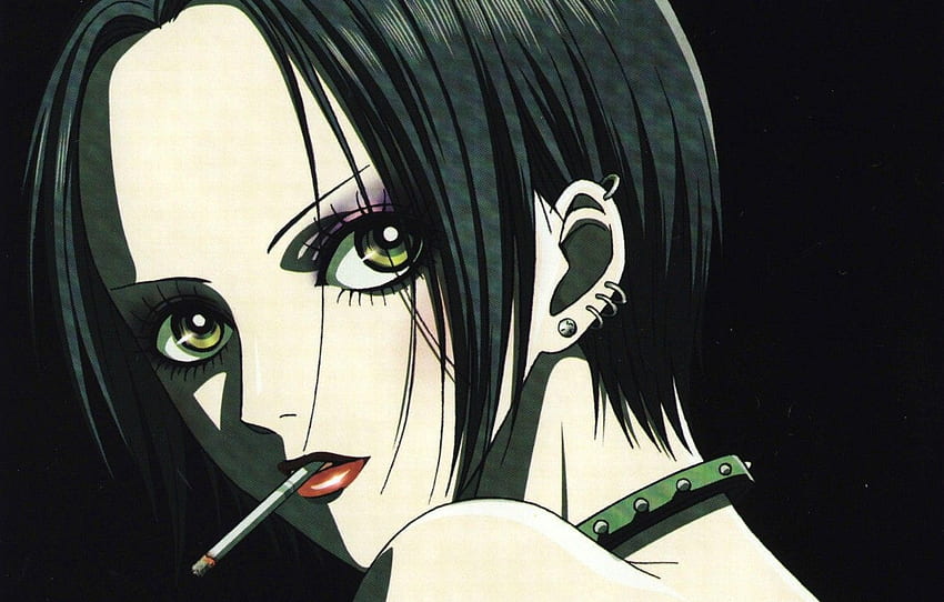 piercing, cigarette, art, ai yazawa, Nan, nana, nana osaki for , section прочее HD wallpaper