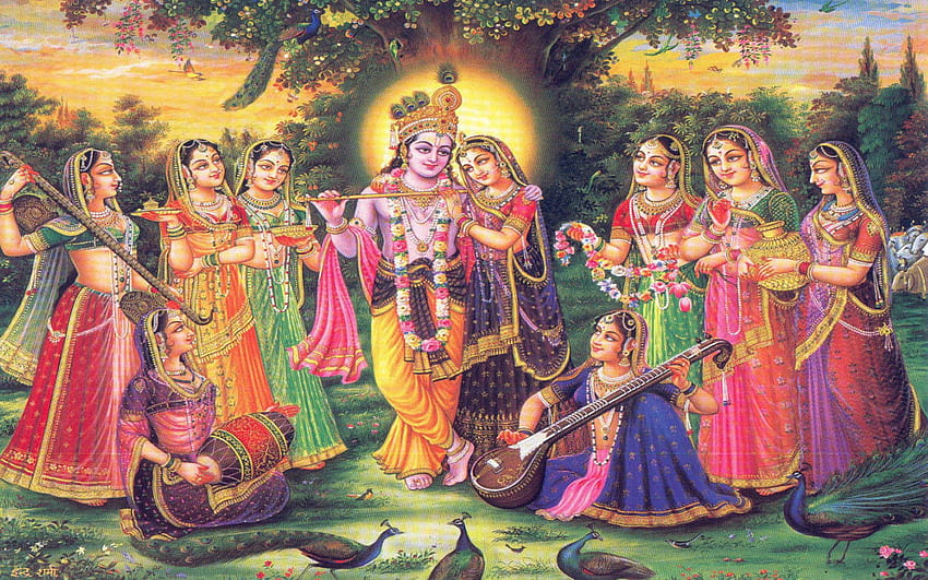 Shree Krishna HD wallpaper