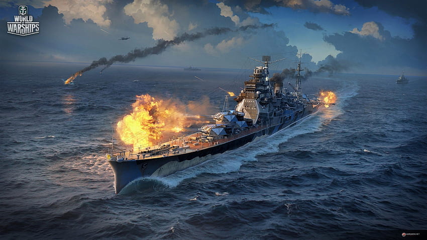 World of Warships game . 海軍, 絵画 HD wallpaper