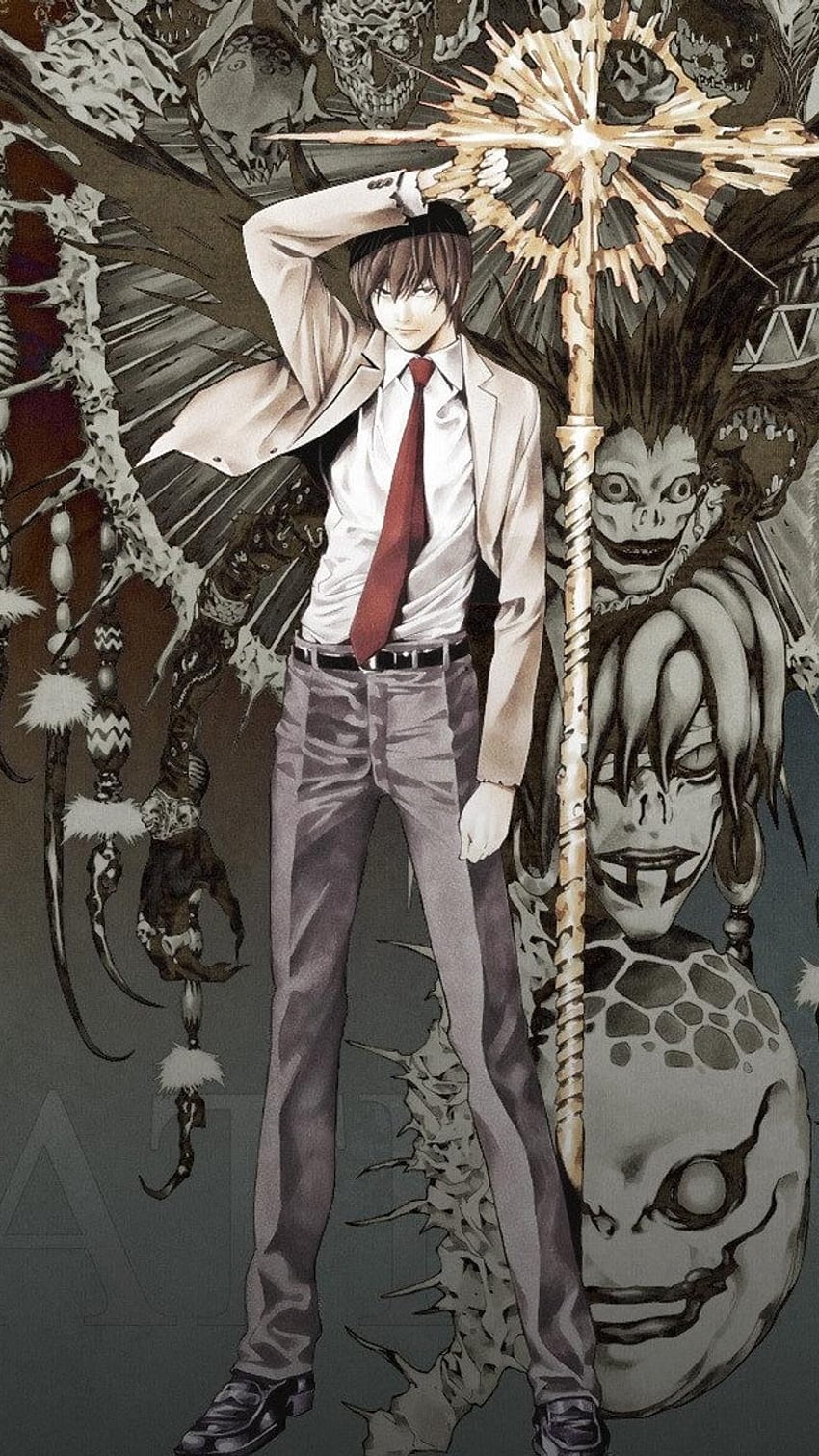 Death Note, Anime, Sztuka cyfrowa Tapeta na telefon HD