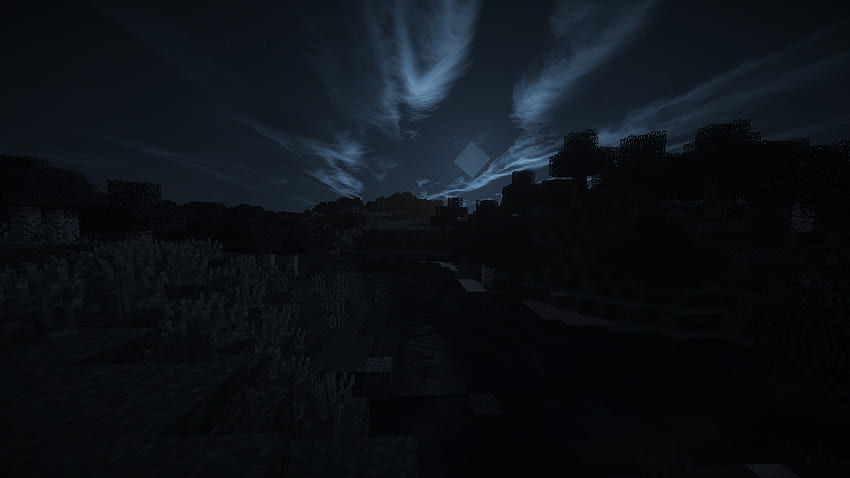 Minecraft, Transformers: Dark Of The Moon, Sonne, Mond, Lava, Wasser, Shader, Schwarz / und mobiler Hintergrund, Minecraft Dark HD-Hintergrundbild