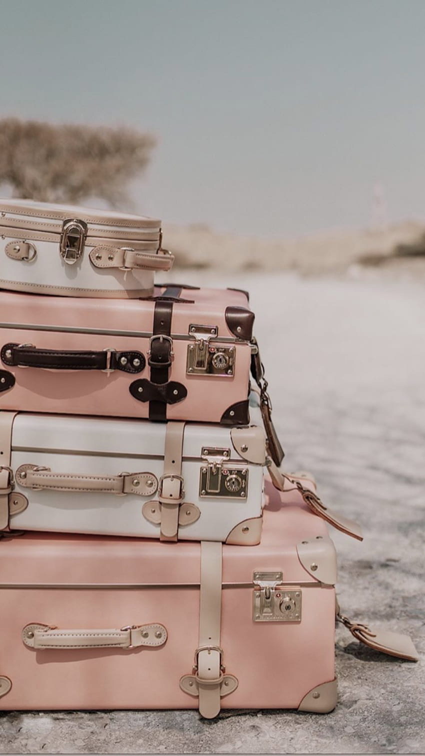 Instagram story • . Pastel pink aesthetic, Pastel pink , Pink aesthetic, Vintage Suitcase HD phone wallpaper