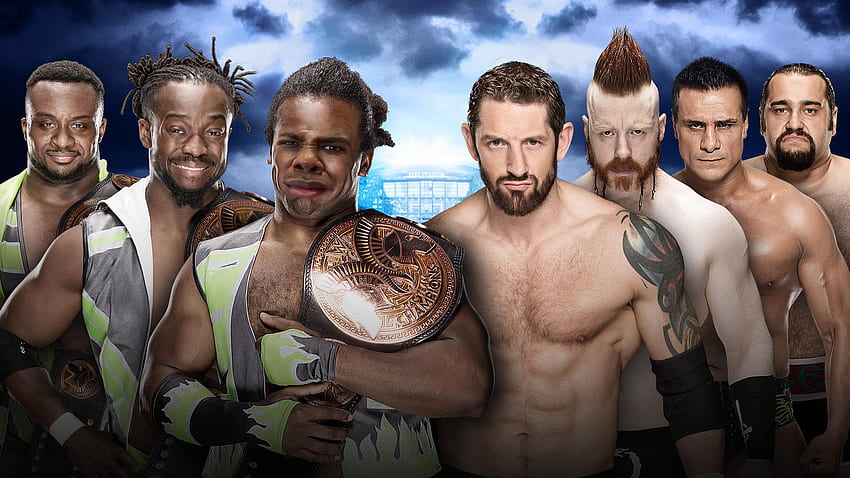 I will use every opportunity I can find to put Woods' gross-out face in pics of the New Day. HD wallpaper