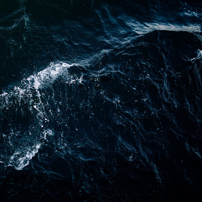 sea, waves, splashes, dark ipad pro, Black Pro HD phone wallpaper