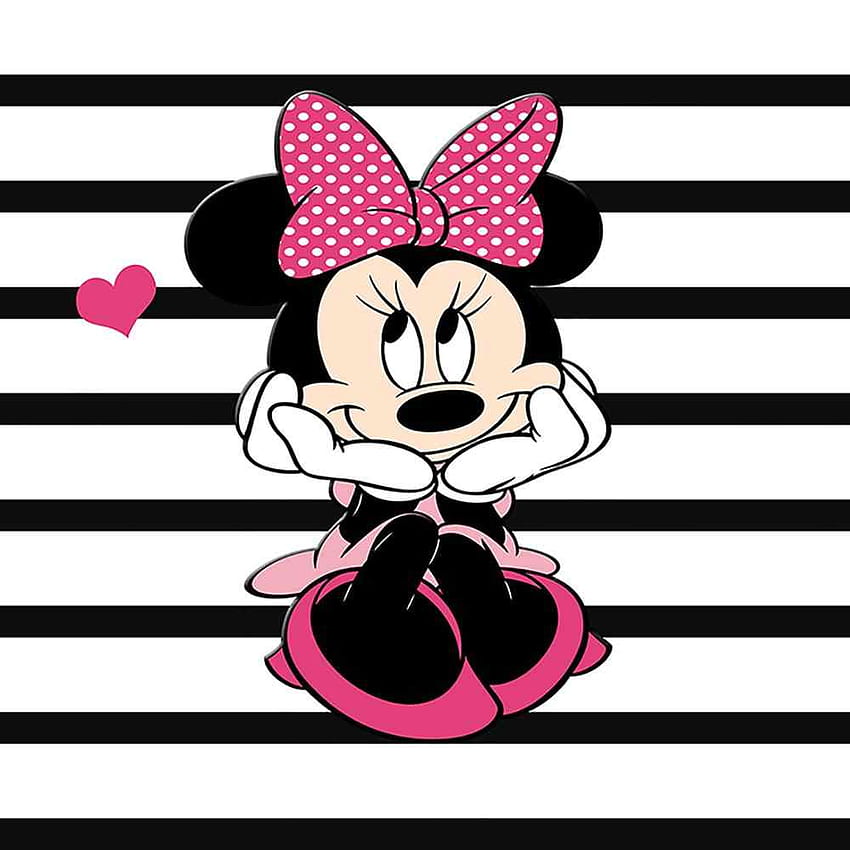 PHOTURT Fondali in grafia Disneyland Minnie Mouse Birtay Party Background Strisce Bianche Nere Vinyl Studios Puntelli. . - AliExpress Sfondo del telefono HD