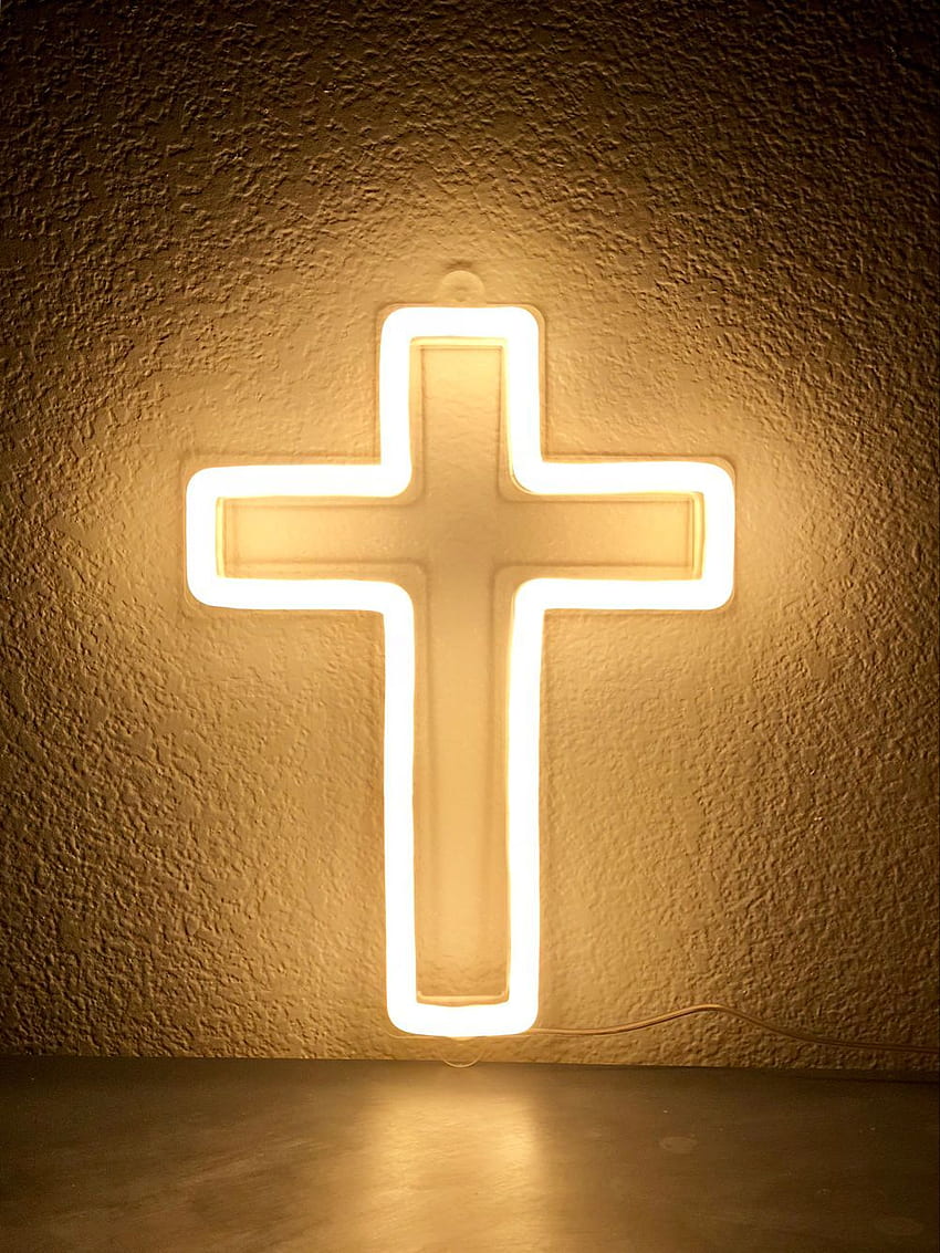 Cross neon sign. Best handmade LED neon signs. Short ETA. Easy Install. Safe for home. Cross , Led neon signs, iphone neon HD phone wallpaper