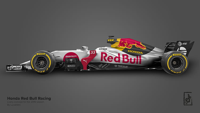 Honda Red Bull Racing - Lackierungskonzept 2019: Formel 1 HD-Hintergrundbild