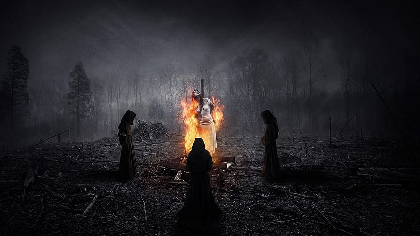 Burn the witch at the stake HD wallpaper