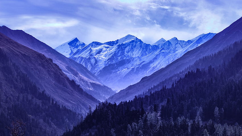 Mountain Range Blue Laptop Full , , Background, and HD wallpaper