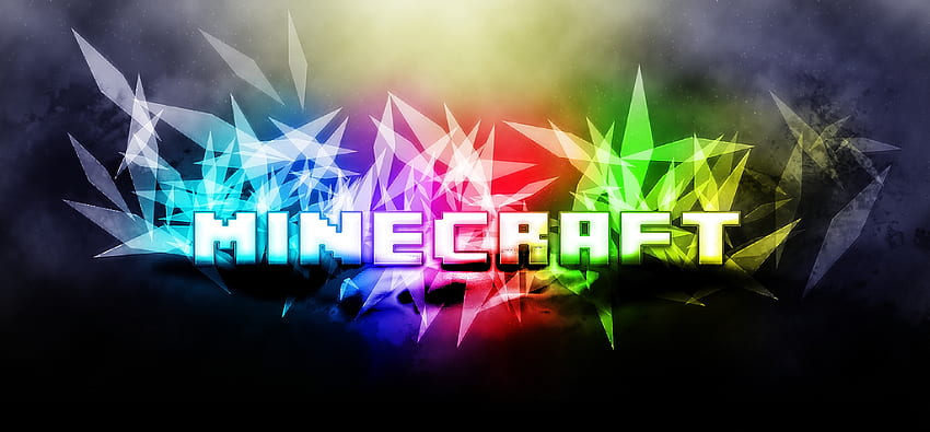Niesamowite tło Minecraft, logo Minecraft Tapeta HD