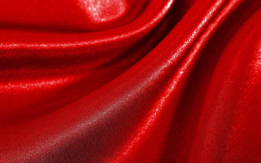 cetim vermelho ondulado, textura de seda, texturas de tecido onduladas, fundo de tecido vermelho, texturas têxteis, texturas de cetim, fundos vermelhos, texturas onduladas papel de parede HD