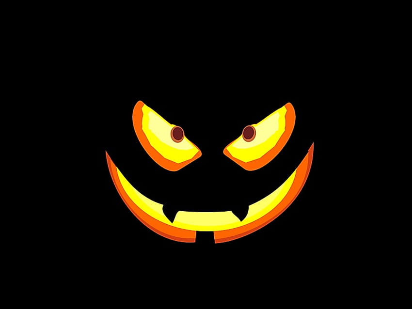 Trick or treat, halloween, eyes and mouth, light, carved face, pumpkin, jack o lantern HD wallpaper