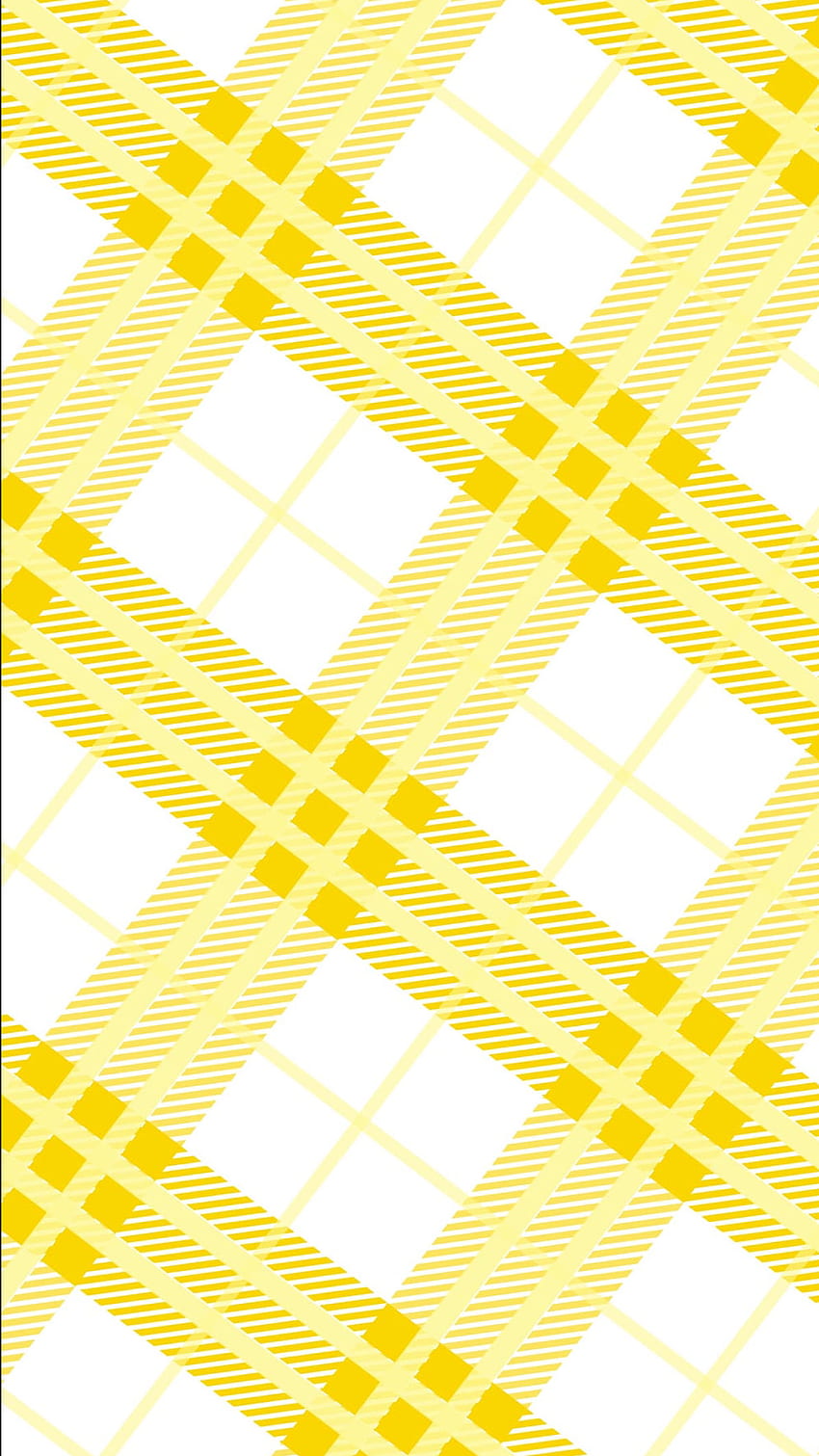 Plaid jaune mignon, Plaid jaune esthétique Fond d'écran de téléphone HD