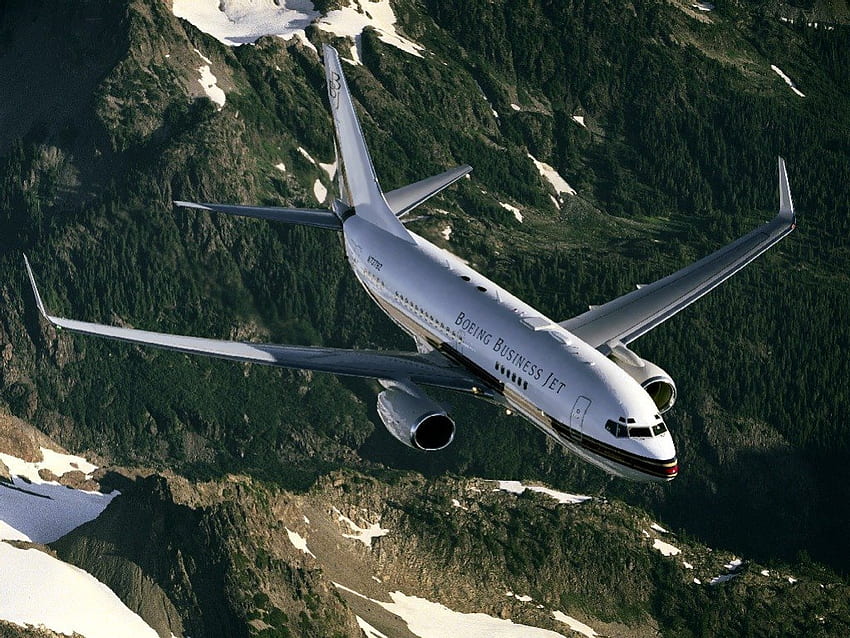 avião, asas, céu, montanhas papel de parede HD