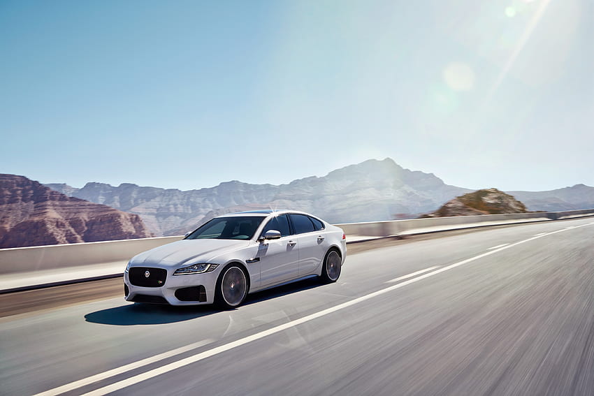 Jaguar, coches, tráfico, movimiento, vista lateral, Xf S, Awd fondo de pantalla